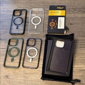 iPhone 14 Pro Max case & screen protector bundle